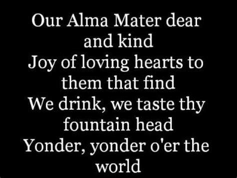 ched hymn lyrics|Alma Mater Hymn .